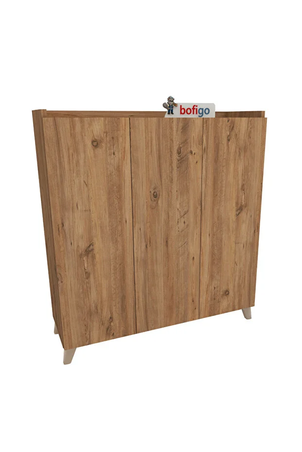 3 Kapaklı Çok Amaçlı Dolap Çok Amaçlı Mutfak Dolabı Banyo Dolabı Ayakkabılık Kumsal Çam